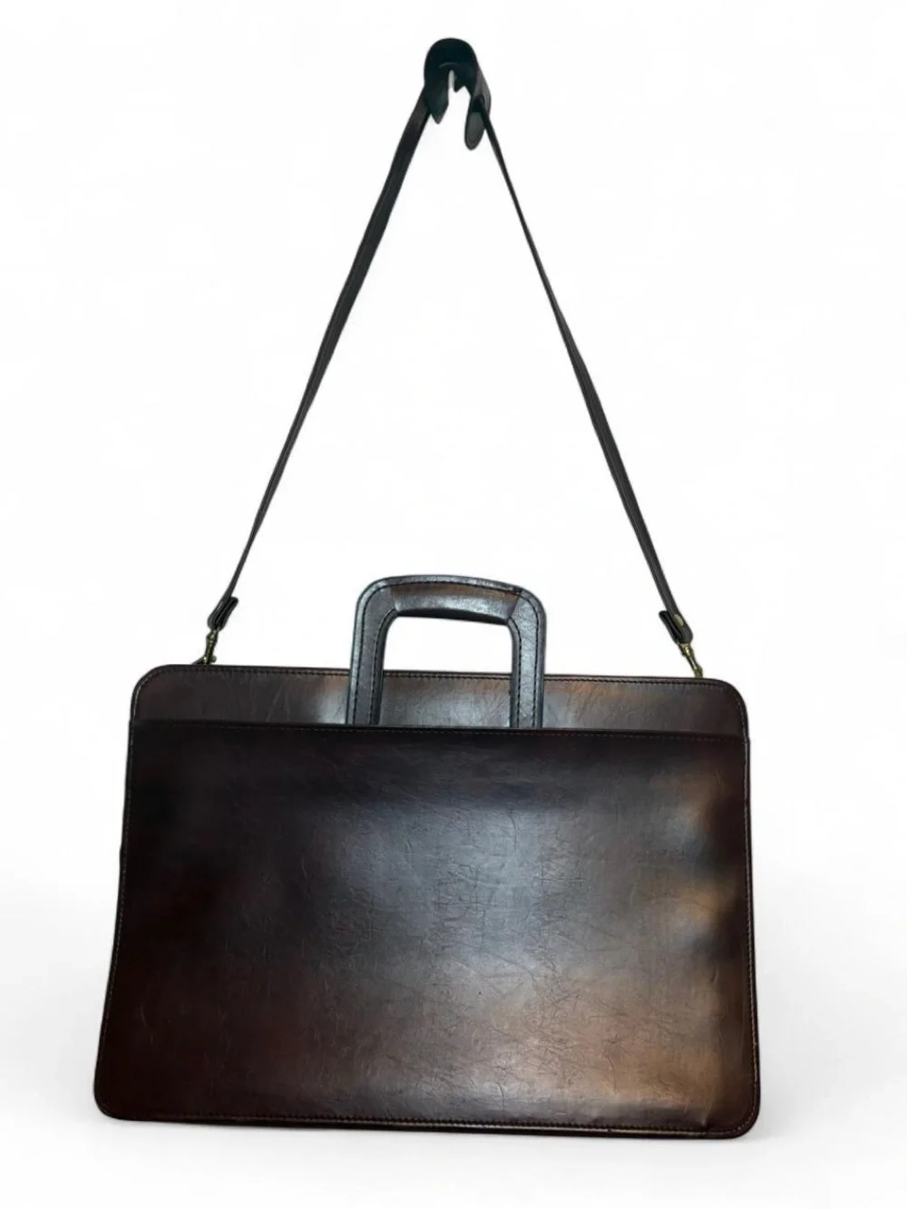 Vintage Cambridge Burgundy Portfolio Leather Briefcase